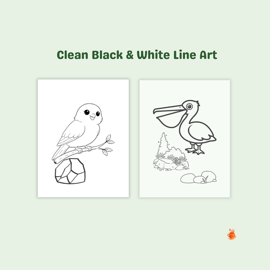 33 Cute & Realistic Birds Coloring Pages