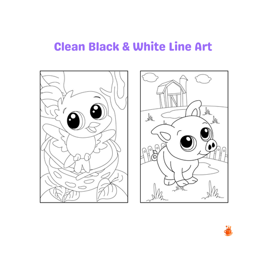 30 Cute Baby Animals Coloring Pages