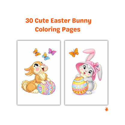 30 Cute Easter Bunny Coloring Pages