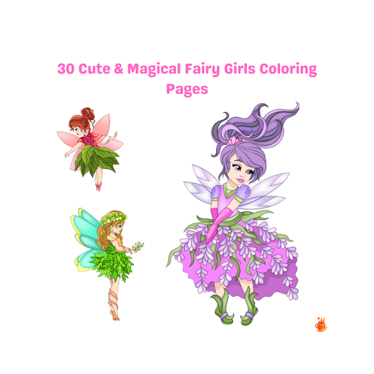 30 Cute & Magical Fairy Girls Coloring Pages