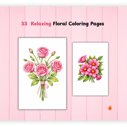 33  Relaxing Floral Coloring Pages