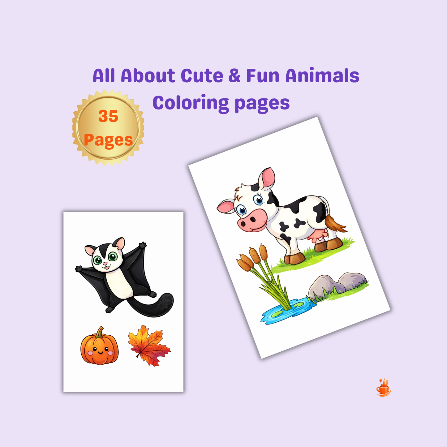 35  All About Cute & Fun Animals Coloring pages