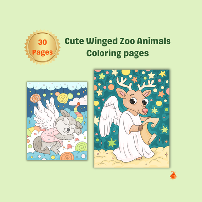 30 Cute Winged Zoo Animals Coloring pages