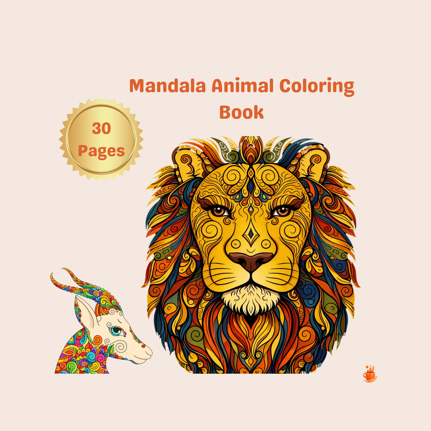 30 Mandala Animals Coloring Book