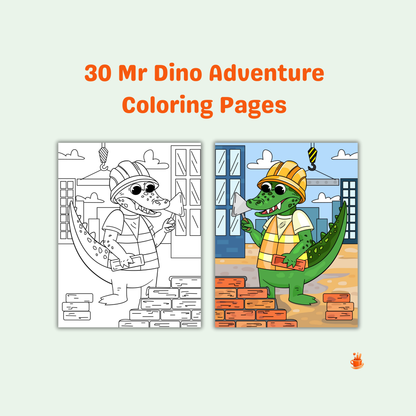 30 Mr Dino Adventure Coloring Pages