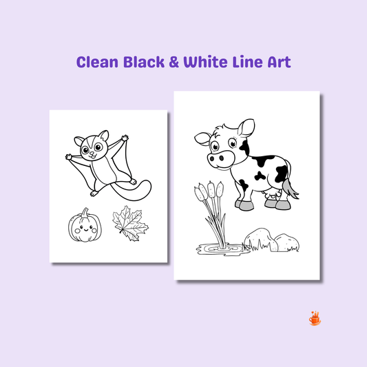 35  All About Cute & Fun Animals Coloring pages