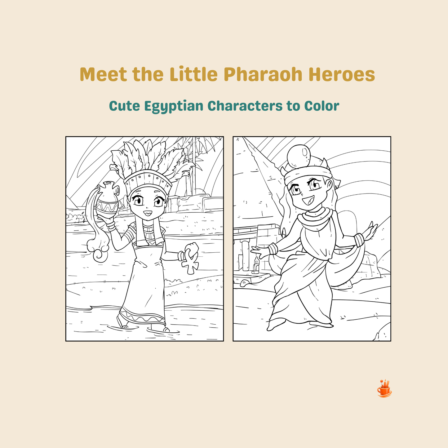 30  Little Pharaoh Adventures Coloring Book