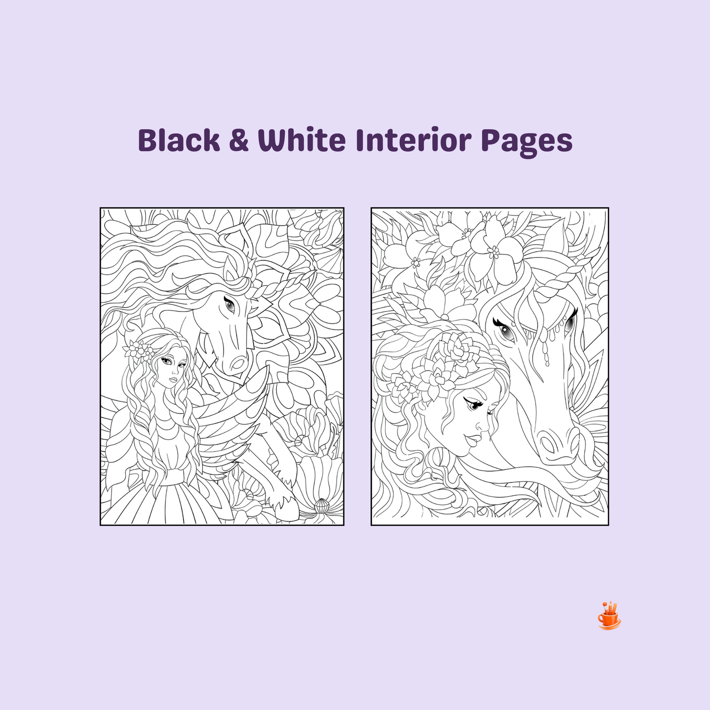 30 Magical Fairy Dreams with Unicorns  Coloring Pages