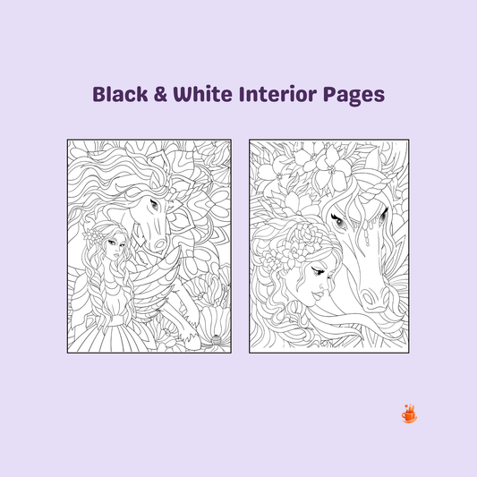 30 Magical Fairy Dreams with Unicorns  Coloring Pages