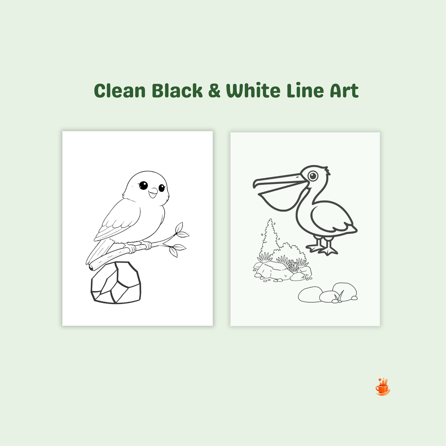 33 Cute & Realistic Birds Coloring Pages