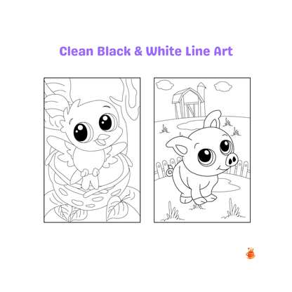 30 Cute Baby Animals Coloring Pages