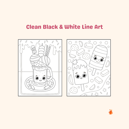 30 Sweet Kawaii Candy Coloring Pages