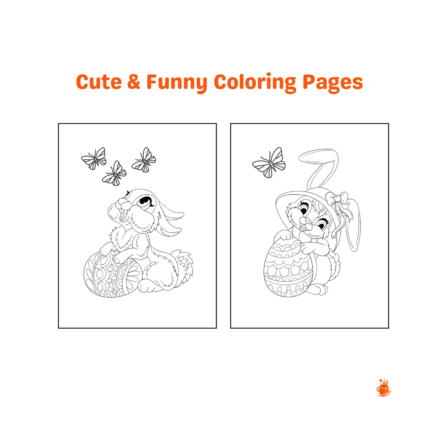 30 Cute Easter Bunny Coloring Pages