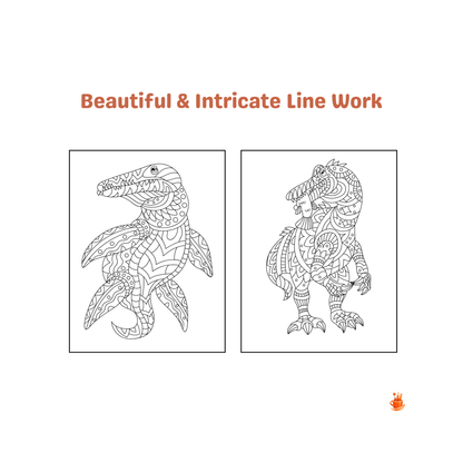 30 Mandala Dino Coloring Book