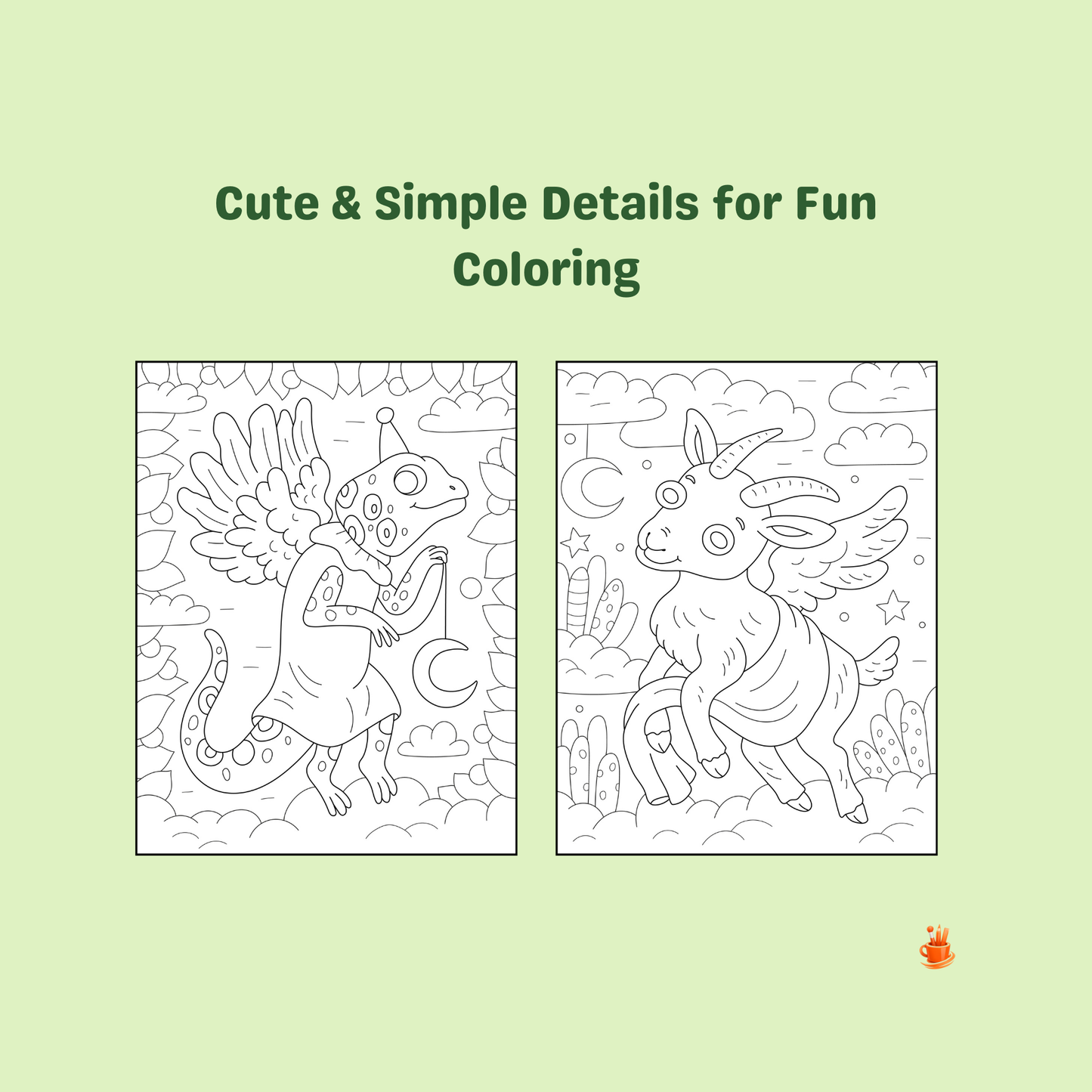 30 Cute Winged Zoo Animals Coloring pages