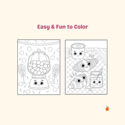 30 Sweet Kawaii Candy Coloring Pages