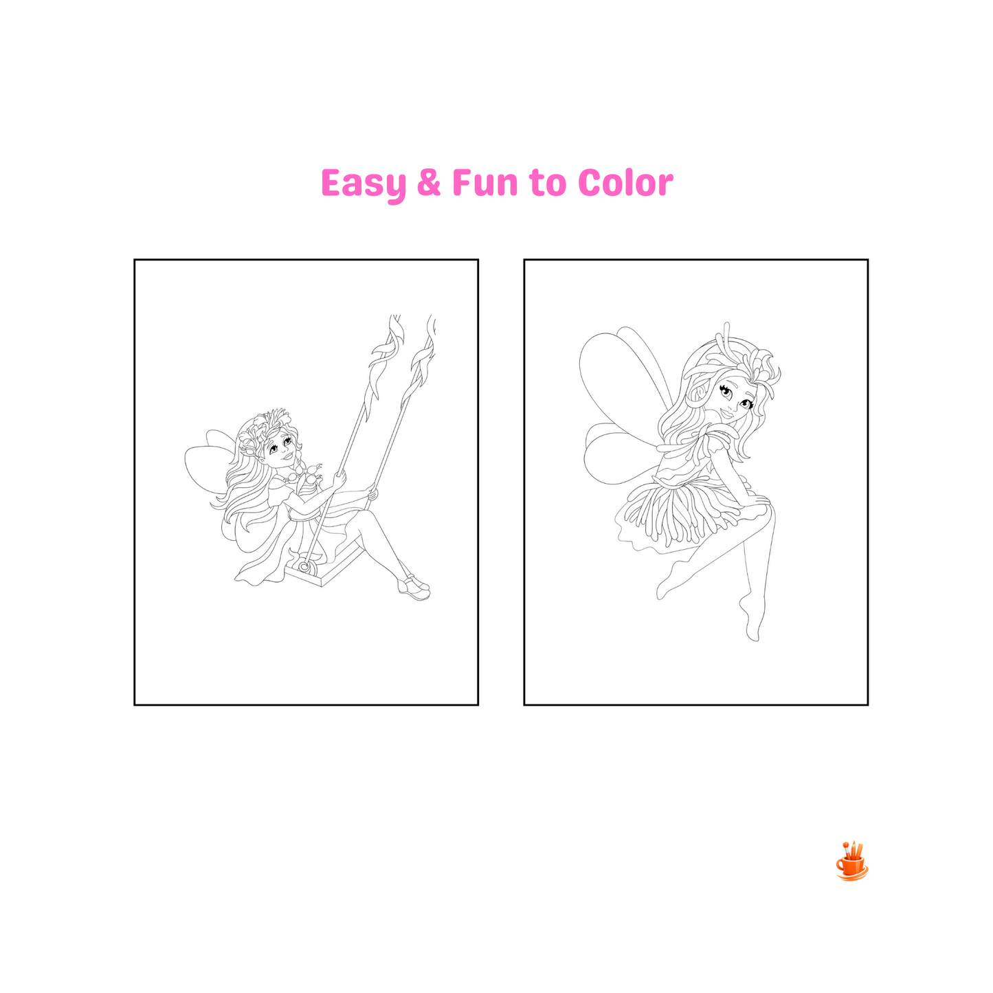 30 Cute & Magical Fairy Girls Coloring Pages