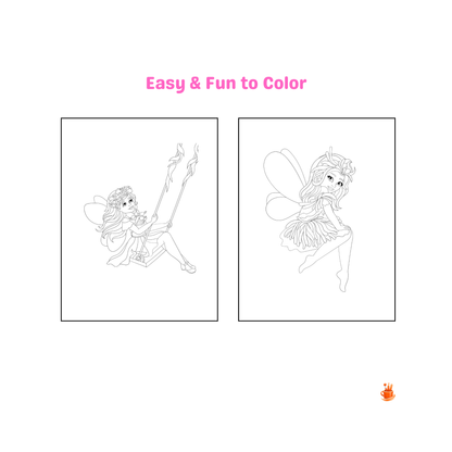 30 Cute & Magical Fairy Girls Coloring Pages