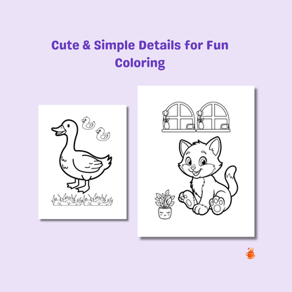 35  All About Cute & Fun Animals Coloring pages