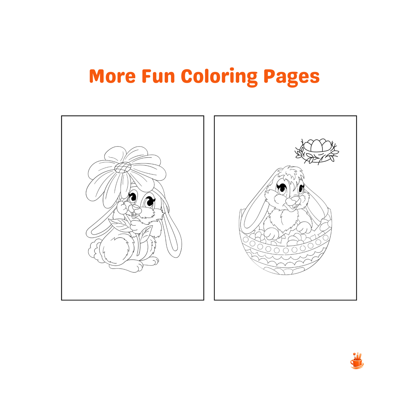 30 Cute Easter Bunny Coloring Pages