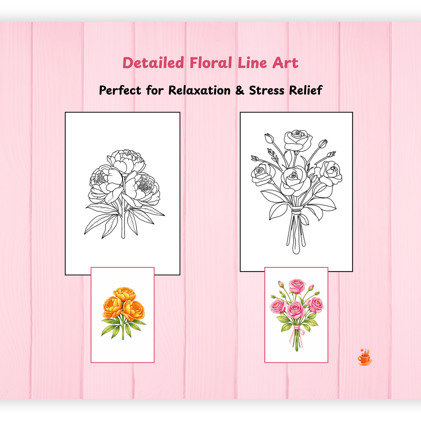 33  Relaxing Floral Coloring Pages