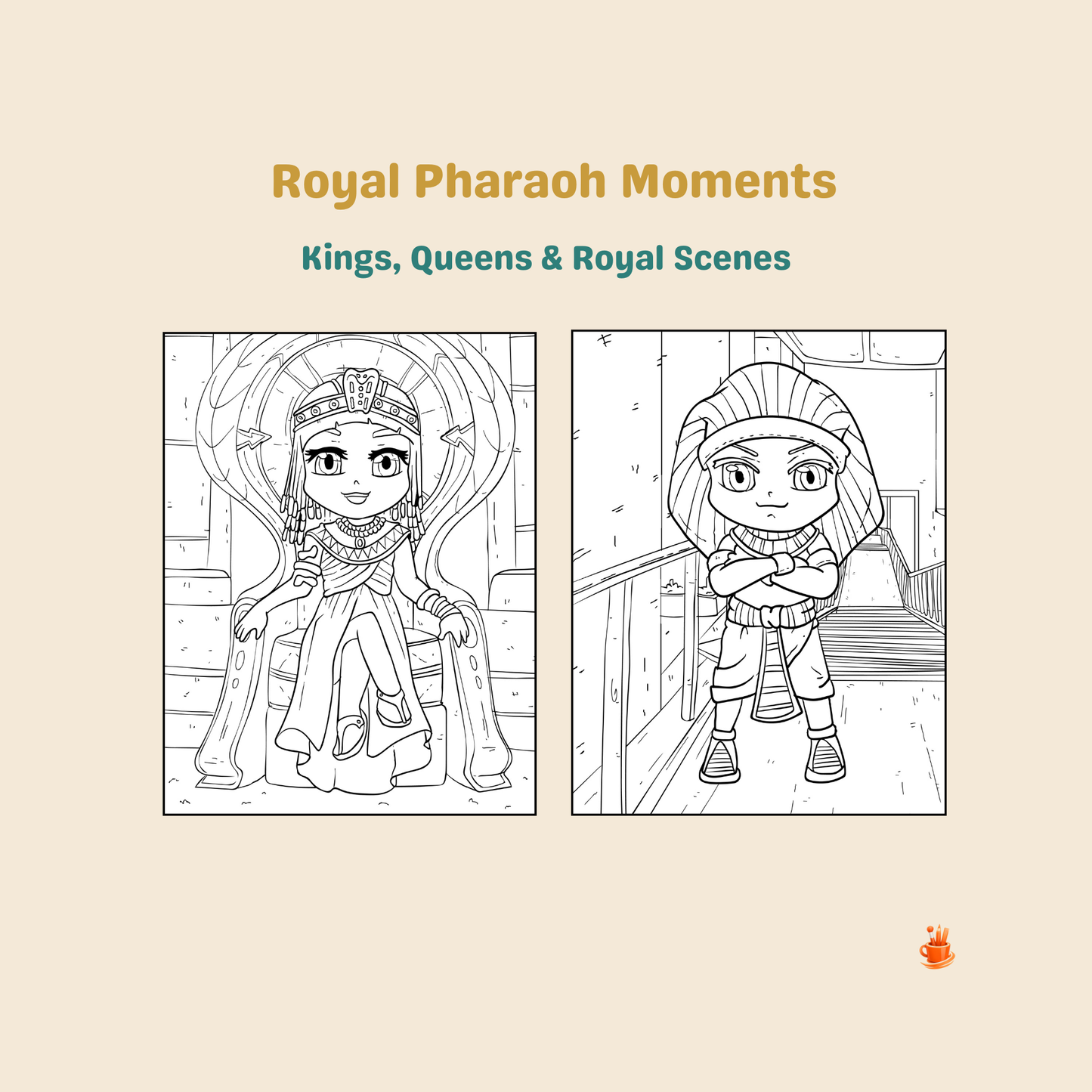 30  Little Pharaoh Adventures Coloring Book