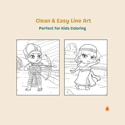 30  Little Pharaoh Adventures Coloring Book