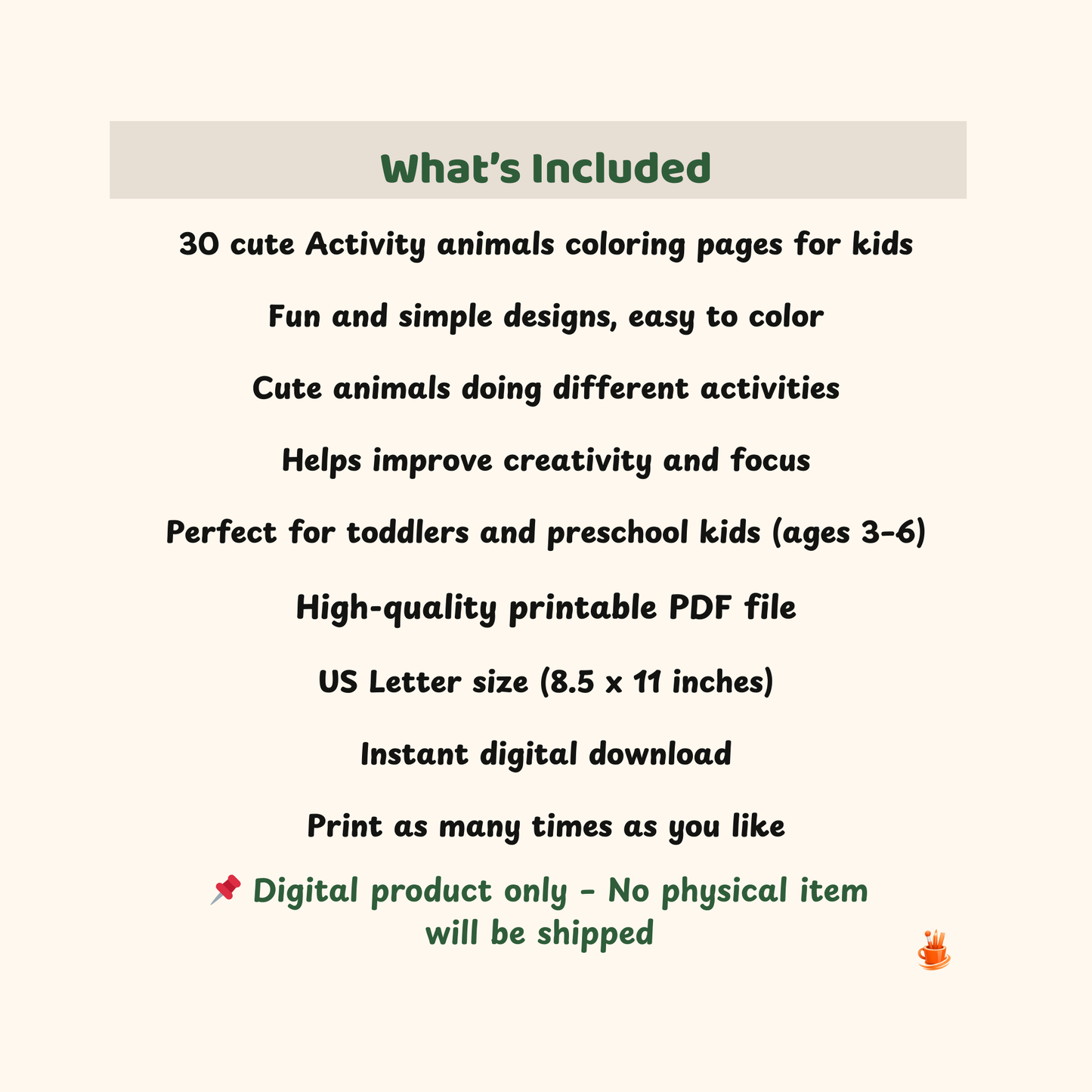 30 Cute Animals Activity Coloring Pages for Kids