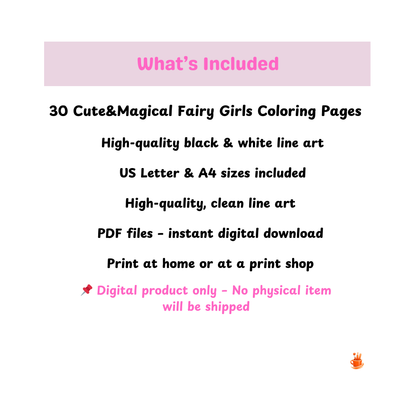 30 Cute & Magical Fairy Girls Coloring Pages
