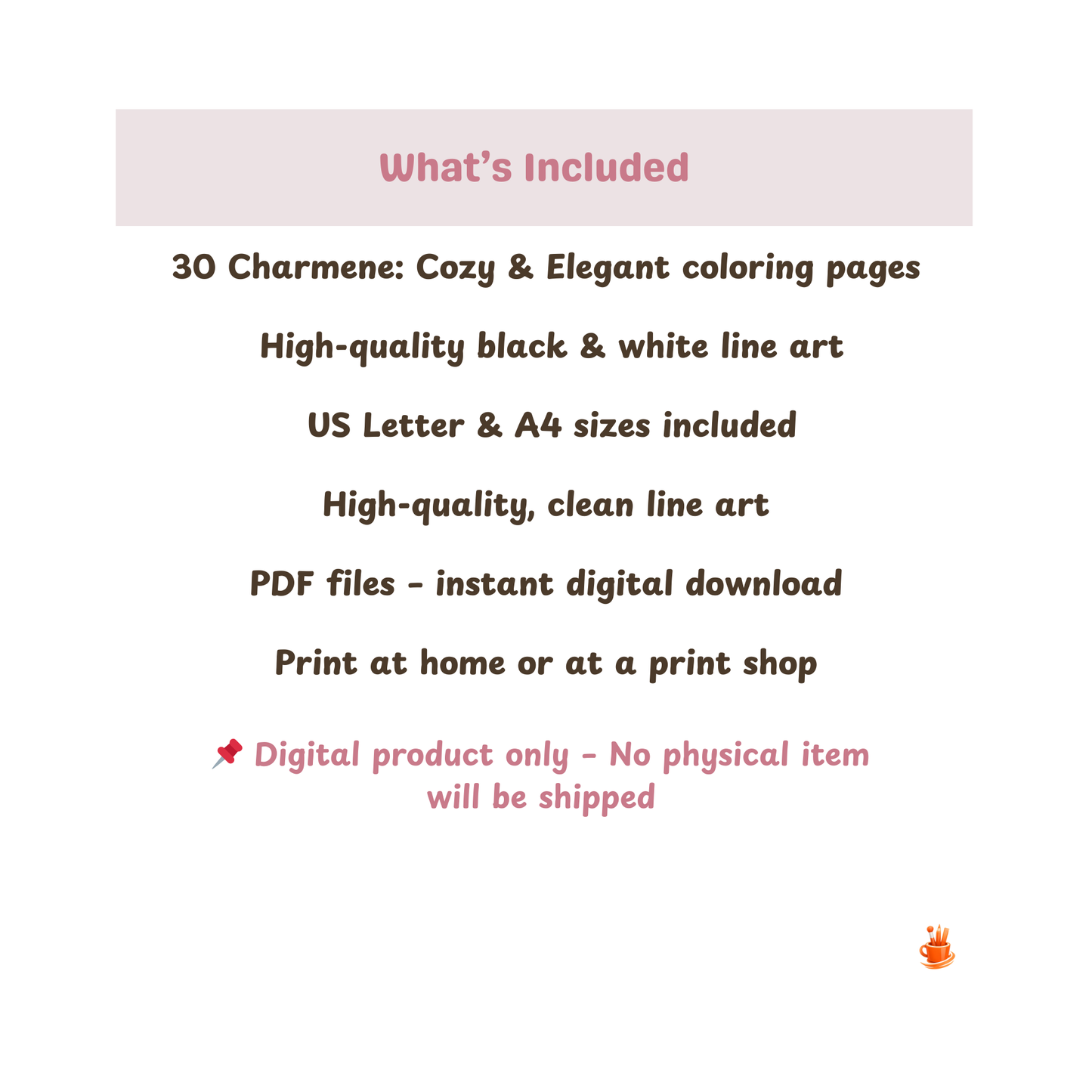 30 Charmene: Cozy Coloring Pages