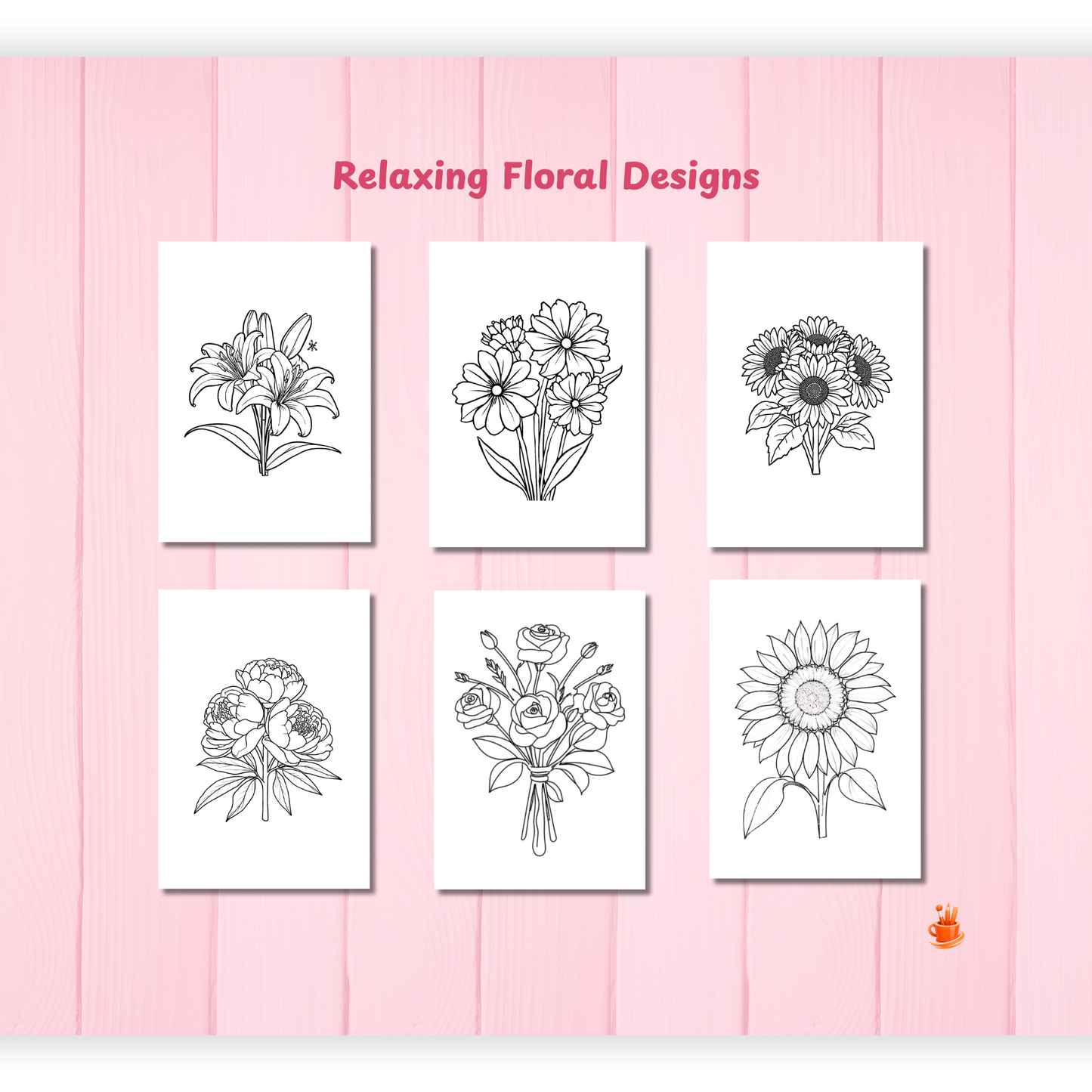 33  Relaxing Floral Coloring Pages
