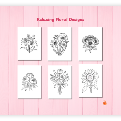 33  Relaxing Floral Coloring Pages