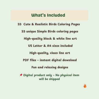 33 Cute & Realistic Birds Coloring Pages