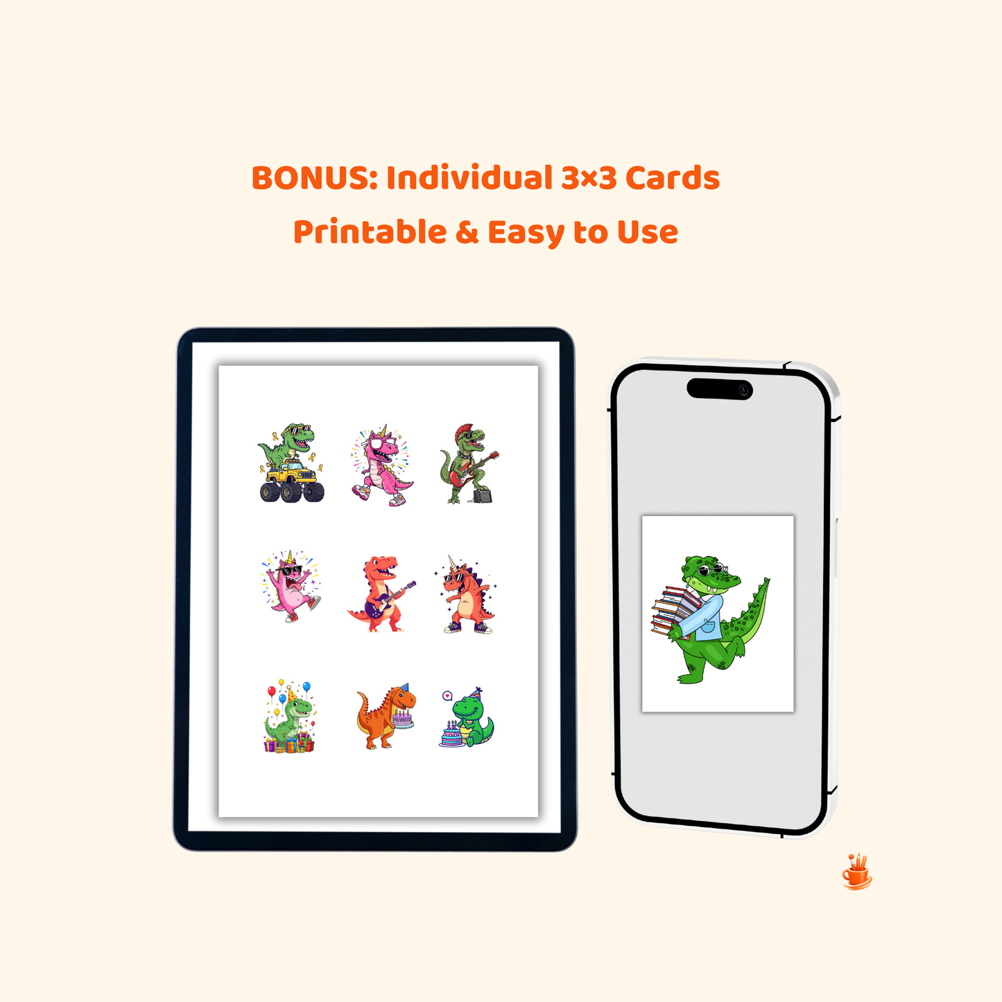 45  Funny & Cute Dino Stickers