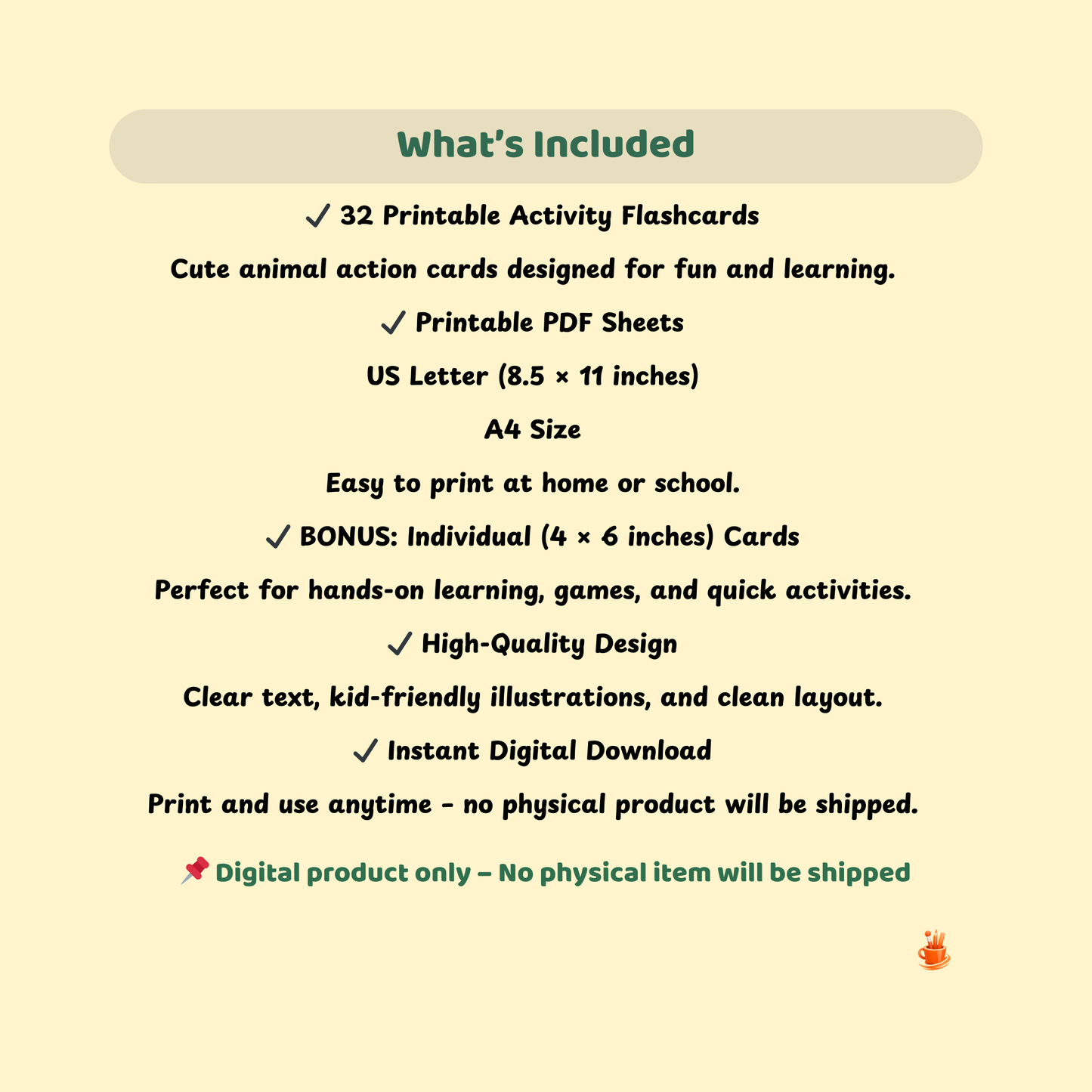 32 Printable Activity Flashcards