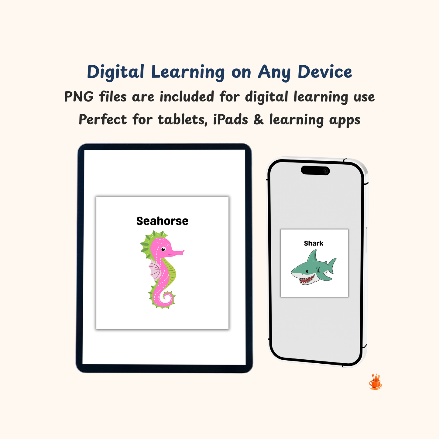 22 Cute Ocean Animals Printable Flashcards