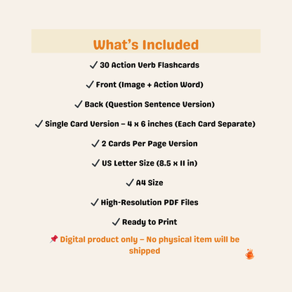 30  Printable Action Verbs Flashcards  What Is the Cat Doing?